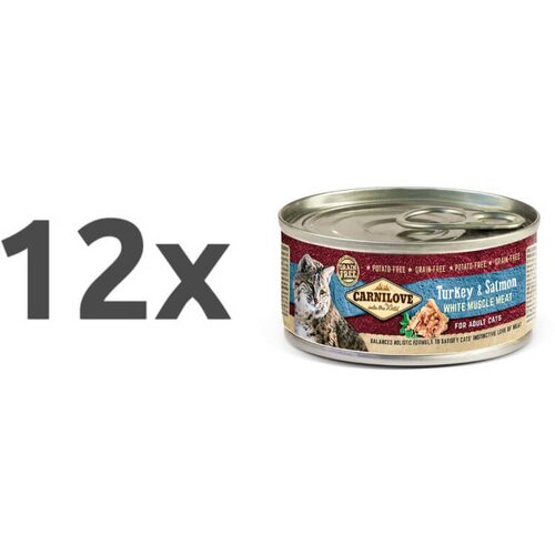 Carnilove cat wmm adult - puran &amp;amp; losos, 100g 12 x 100 g Slike