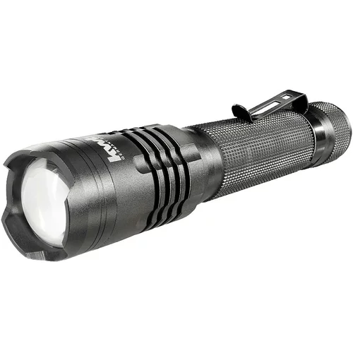 KWB aluminijasta svetilka z LED tehnologijo\, vključno s 6 baterijami AAA\, ANSI FL 1 - standardna\, luč z 2 svetlobnima načinoma + zoom fokus led žepna svetilka nastavljiva velikost to, (20460538)