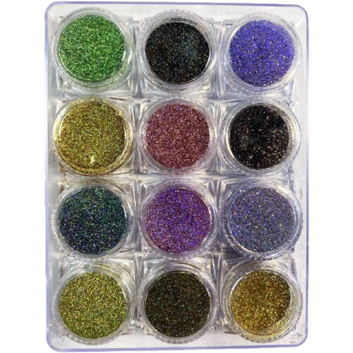  LK - Holographic Gliter prah za nokte SET 12/1 Slike