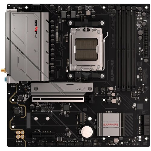 Sapphire AMD B850M AM5 PULSE Ryzen R9/R7/R5, 4x DDR5 7600MHz, PCIE 4.0 x16, 1x M.2 Gen5, 1x M.2 Gen4, LAN 2.5 Gbps, WIFI6, USB, Micro-ATX Cene