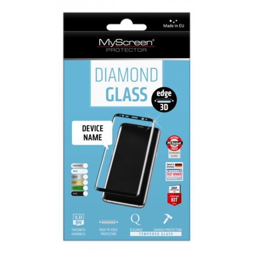 Myscreen protector my screen protector zaščitno kaljeno steklo iphone 7 / iphone 8 - diamond glass edge 3D - črn Cene