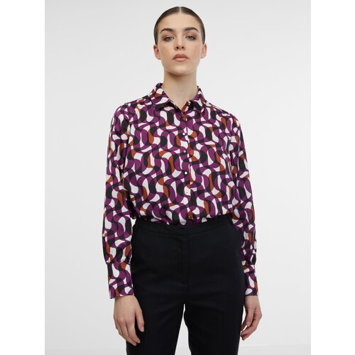 Orsay Purple Women's Patterned Shirt - Women's Cene