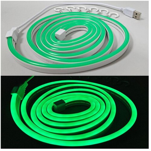  led fleksibilna traka neon LED/5V usb 1,8 m zelena Cene