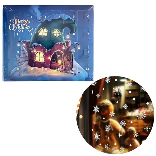 Vivva Adventni koledar, Set za izdelavo zapestnic, Božični adventni koledar ADVENTBRACE + Okenske nalepke - snežinke SNOWFLAKE | ADVENTSNOW, (21668057) Cene