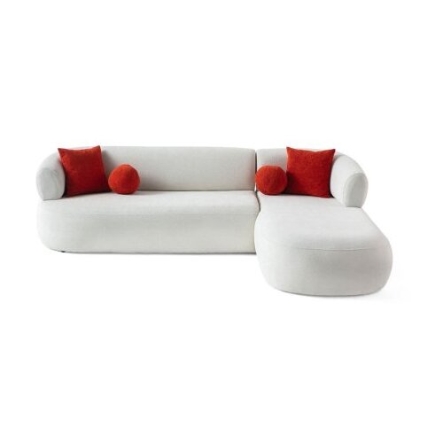 Atelier Del Sofa Ugaona garnitura Roma desna, 270 cm, bijela Slike