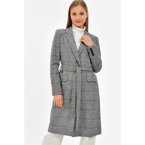 Dewberry Z6629 WOMEN'S COAT-KHAKI-BLACK Cene