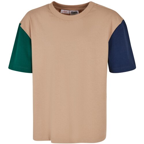 Urban Classics Kids Boys Organic Oversized Colorblock Tee unionbeige Slike