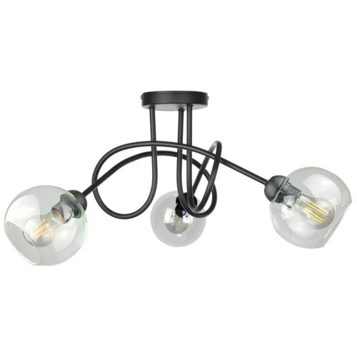  Plafonski luster EVIE 3xE27/60W/230V crna/prozirna Cene