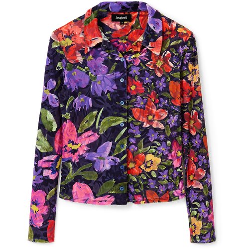 Desigual Bluza zelena / lila / jajčevec / oranžno rdeča Slike