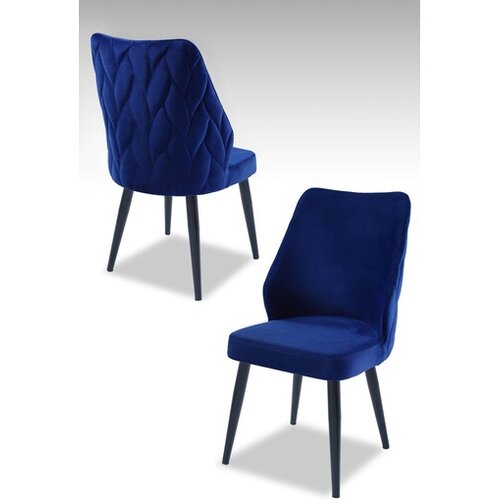 Hanah home set puf fotelja, 48x90x43 cm, 2 dijela, tamnoplava Cene