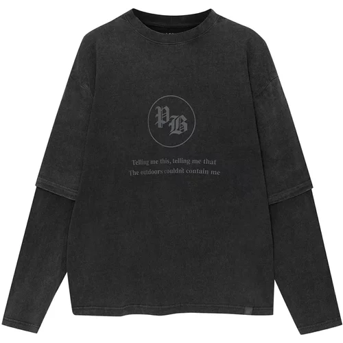 Pull&Bear Majica antracit / temno siva