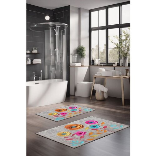  CT-5360 multicolor bathmat set (2 pieces) Cene