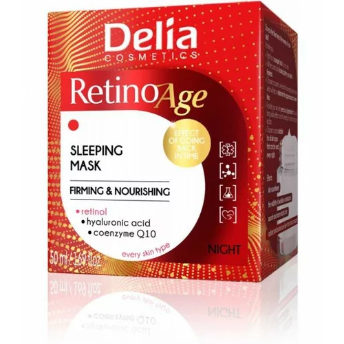 Delia Noćna krema za lice „Maska za spavanje“ RETINO Age 50 ml