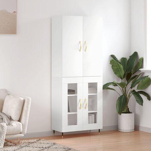 vidaXL Visoka komoda bijela 69 5x34x180 cm konstruirano drvo Cijene