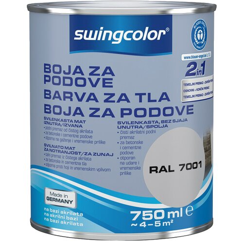 SWINGCOLOR boja za pod 2u1 (750 ml, Svilenkasti mat) Slike