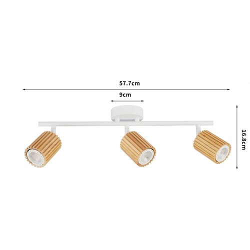  Brilagi - Spot svetiljka MODERN WOOD 3xGU10/8W/230V drvo/bela Slike
