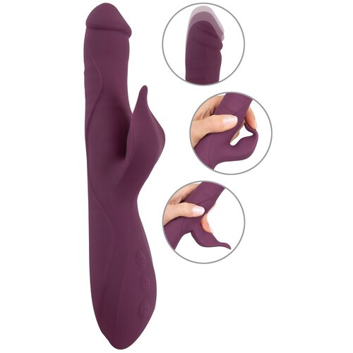 Javida 3 Function Rabbit Vibrator Thrusting, Rotating &amp;amp; Vibrating Purple Slike