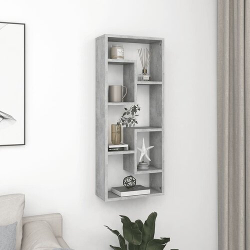  Zidna polica siva boja betona 36 x 16 x 90 cm konstruirano drvo Cene