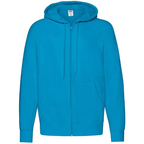 Fruit Of The Loom Blue Men&amp;#039;s Hoodie Lightweight Zip Thru Hooded Sweat Slike