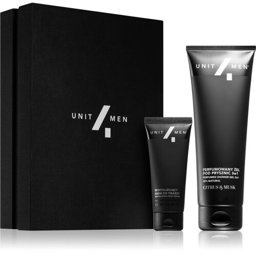 Unit4Men Revitalizing set Citrus &amp;amp; Musk darilni set za obraz, telo in lase za mo&amp;scaron;ke Slike