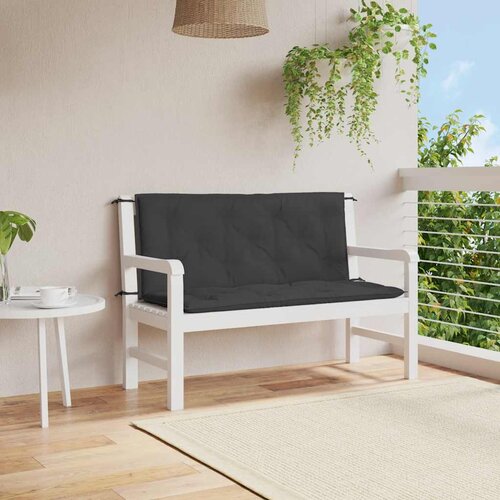  Jastuk za vrtnu klupu crni 120 x (50+50) x 7 cm tkanina Oxford Cijene