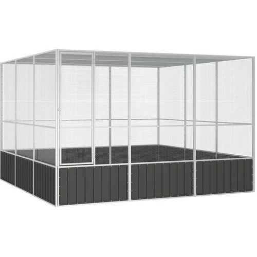 Den Ptičja kletka antracit 302,5x324,5x211,5 cm pocinkano jeklo