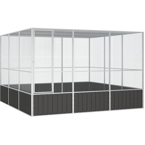  Ptičja kletka antracit 302,5x324,5x211,5 cm pocinkano jeklo Slike
