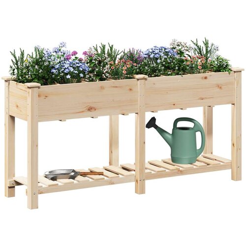 vidaXL Vrtni zasadni posod z mrežami 161x43x76 cm Trden bor, (22010825) Cene