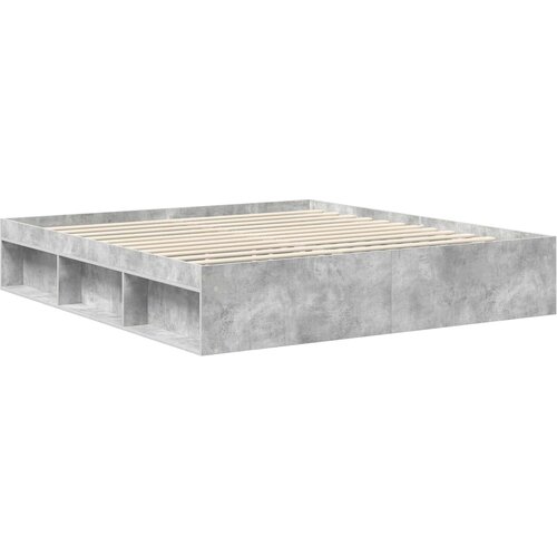  Krevetna konstrukcija Beton 180 x 200 cm Čvrsto borovo drvo Slike