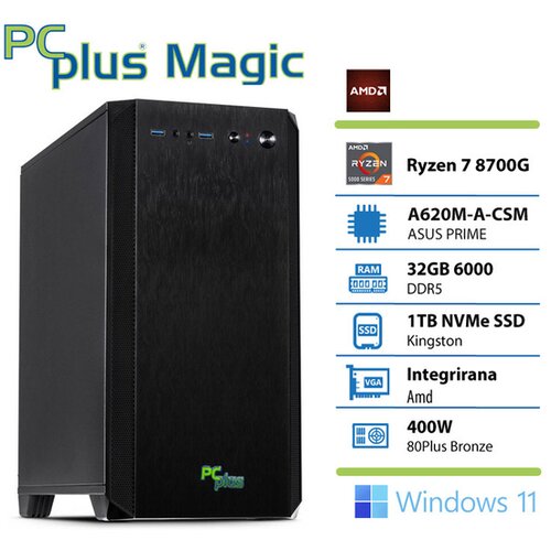 PCPLUS namizni računalnik Magic Ryzen 7 8700G/32GB/1TB SSD/Windows 11 Pro/Radeon 780M/149867 Slike