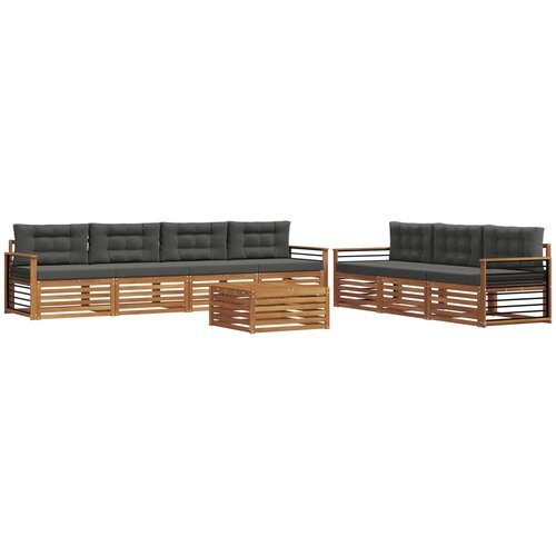  Set vanjskih sofa 8 kom. Prirodna i antracit Slike