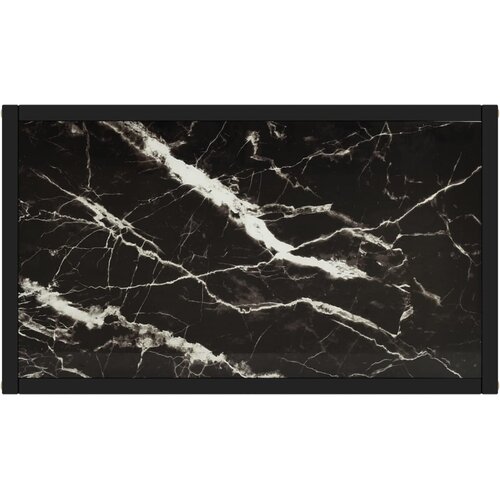  Konzolni stol crni 60 x 35 x 75 cm od kaljenog stakla Slike