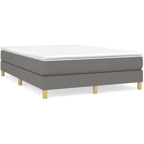  Box spring posteljni okvir temno siv 140x200 cm blago, (20684189) Cene