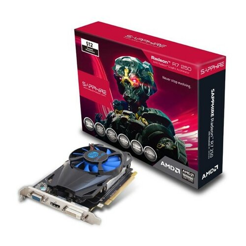 Sapphire AMD Radeon R7 250 1GB DDR5, DVI/HDMI/VGA/128bit 11215-19-20G grafička kartica Slike