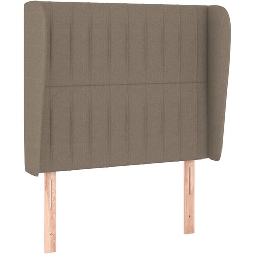 Maison Chic posteljno vzglavje - vzglavna omarica - nočna omarica z u&amp;scaron;esi taupe 93x23x118/128 cm blago, (21711653) Slike