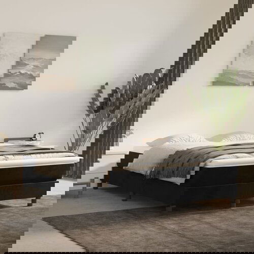 vidaXL Krevet s oprugama i madracem crni 140x200 cm baršunasti Cijene