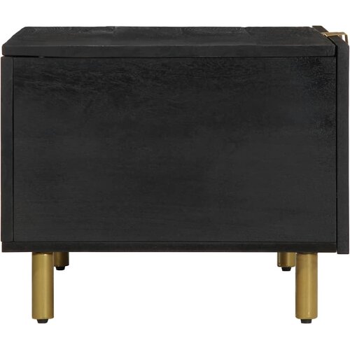  Stolić za kavu crni 80 x 50 x 40 cm od konstruiranog drva Slike