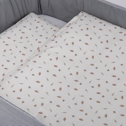 Bubaba by FreeON posteljina za kolijevku/ko&amp;scaron;aru 5 djelna Listići beige Slike