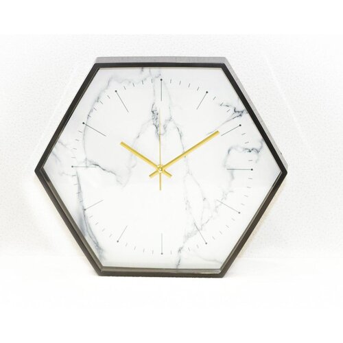 Dekordom zidni sat HEXA 2158-1 - Marble/White - N41 Slike