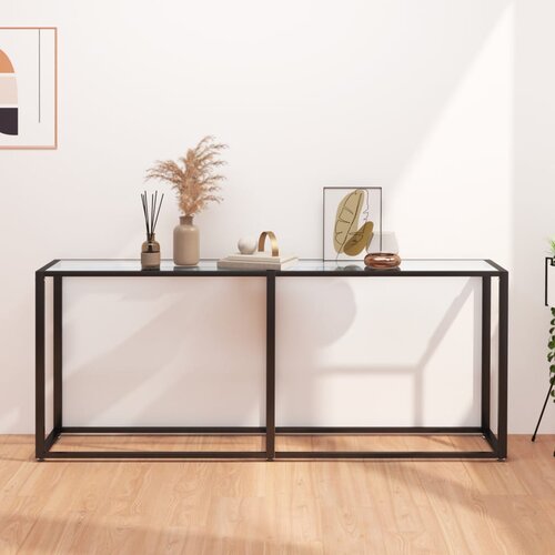 VidaXL Konzolni stol prozirni 180 x 35 x 75,5 cm od kaljenog stakla Slike