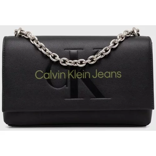 Calvin Klein Jeans Torbica črna barva