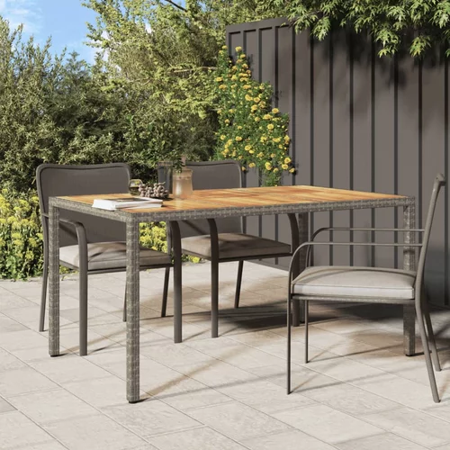  Vrtni stol 150x90x75 cm od poliratana i bagremovog drva sivi