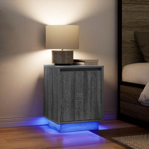  Noćni ormarići s LED svjetlima 2 kom boja hrasta 38x34x50 cm Cijene