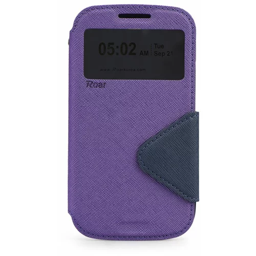  Preklopni ovitek / etui / zaščita Roar Diary View Case za Sony Xperia M4 Aqua - vijolični & modri