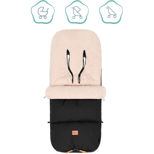 Fillikid Footmuff Kinley zimska vreća za kolica, Teddy black Slike