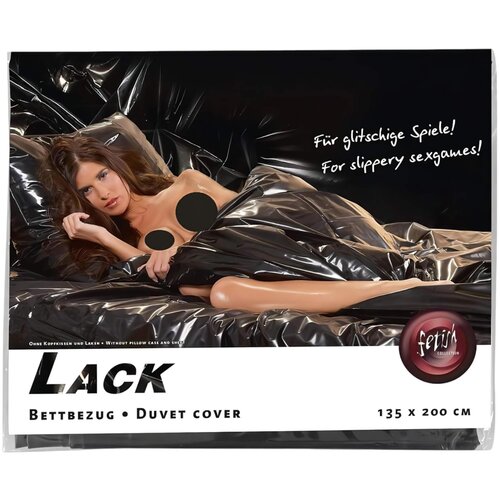 Fetish Sjajna navlaka za poplun - crna (135 x 200 cm) Cijene