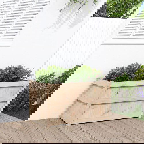 VidaXL Vrtna sadilica 90x50x50 cm od masivne borovine Slike