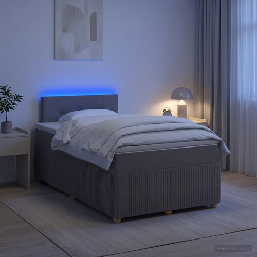 Boxspring krevet s madracem Sivosmeđa 120 x 190 cm Tkanina Slike