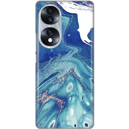Silikonska maska za Huawei Honor 70 Blue Marble Print plava Slike