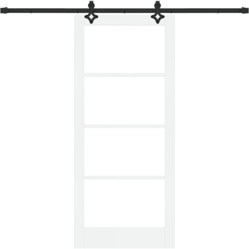 vidaXL klizna vrata s hardverskim setom bijela 86x198.5 cm od punog borovog drveta Cene